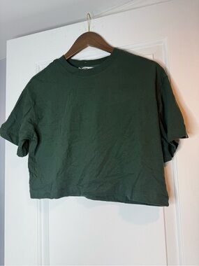 Cotton On Cropped Tee - Forest Green